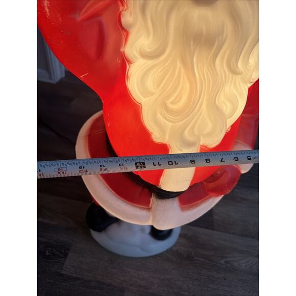 Blow Mold General Foam 41” Waving Santa w/ Red Gloves Christmas Made in USA - Picture 11 of 13